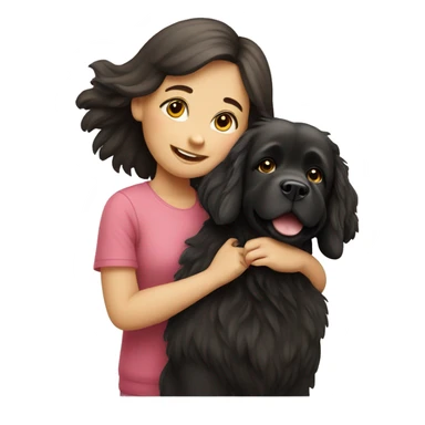 Newfoundland with girl sticker