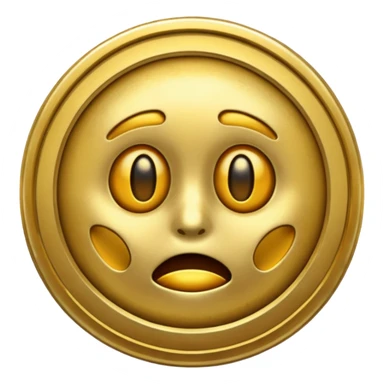 scared coin emoji sticker