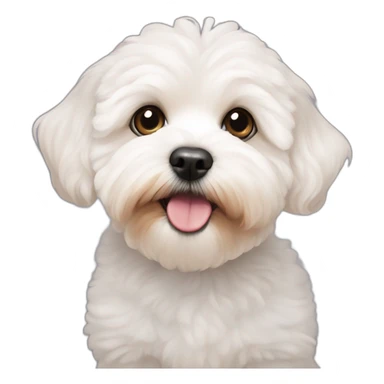 duck face whitish maltipoo sticker
