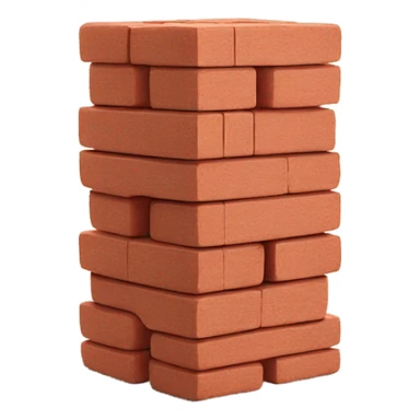 jenga with red bricks sticker