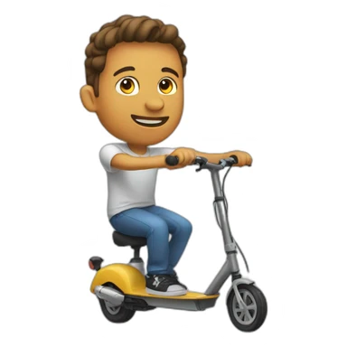 Man doing freestyle Scooter tricks sticker