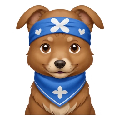 Dog with blue Bandannas sticker