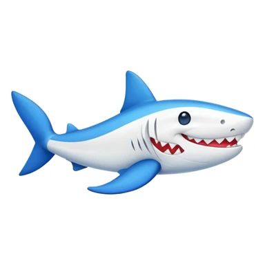 tiburon con zapatos azules sticker