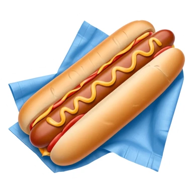 hotdog with napkin blue (#00A3E0) and red (#F9423A) sticker