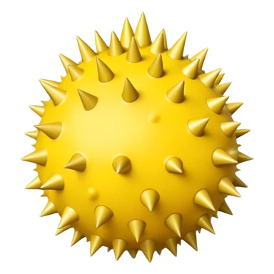 Spiky Stress Ball yellow sticker