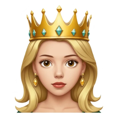 Scarlett Johansson, wearing crown  sticker