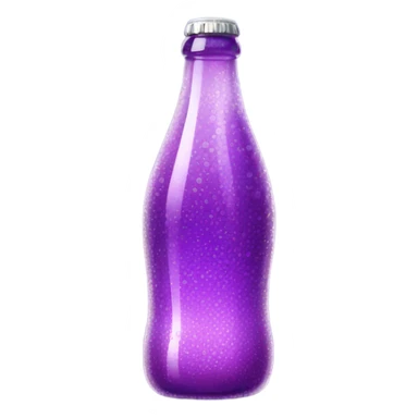purple bubbly soda bottle sticker