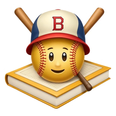 libros con un logo de beisbol  sticker