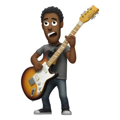 Crackhead shredding guitar sticker