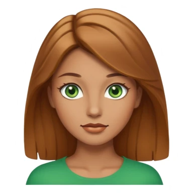 Model woman with light brown hair Carmel skin and green eyes sticker
