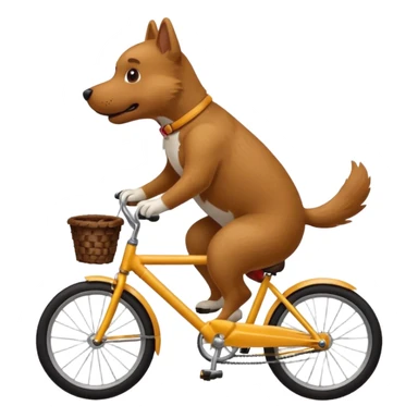 Dog on a bike sticker