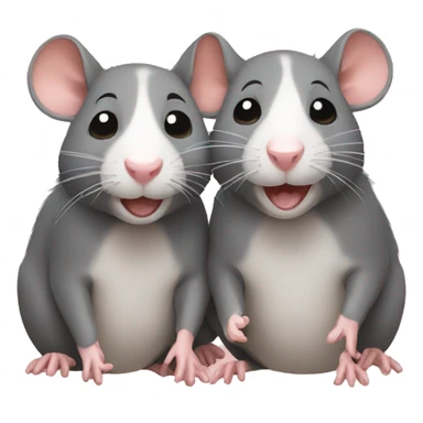 Three rats sticker