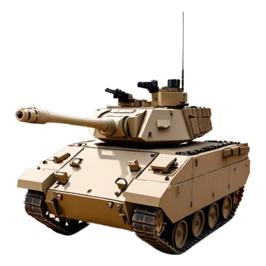 Bradley M2A3 (2019) – Cinematic-realistic Bradley M2A3, its dark sand-colored armor charging forward through a ruined urban landscape. The 25mm Bushmaster cannon fires bursts of tracer rounds as infantry dismount from the rear ramp, moving quickly under cover while the vehicle provides suppressive fire against an unseen enemy. sticker