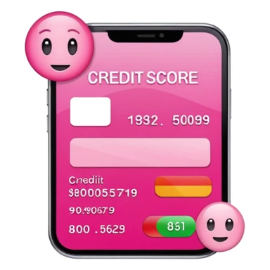 pink credit score check sticker
