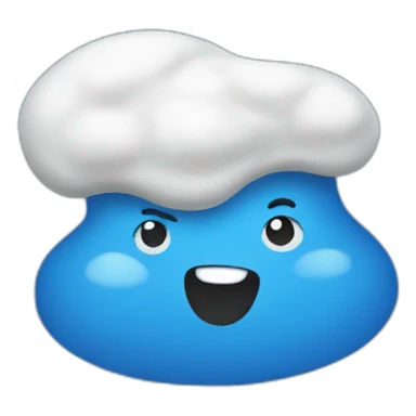 blue poop sticker