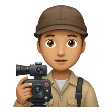 Camera man backwards taking a photo  sticker