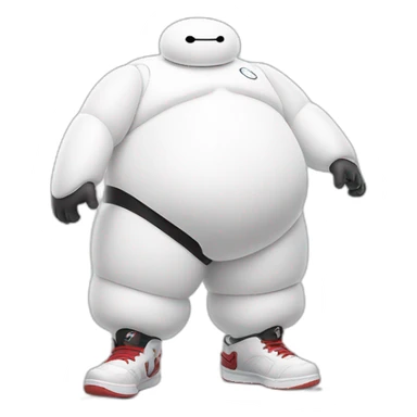 baymax in air jordan sticker