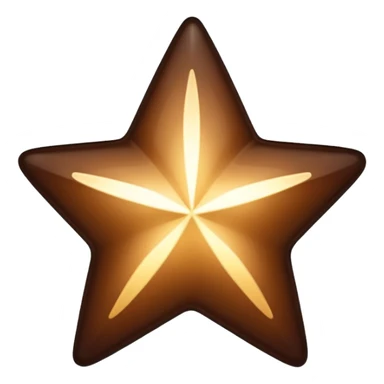 dark brown shining star sticker