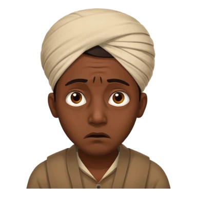 scared indian man sticker