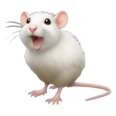 rat fusionné avec une poule sticker