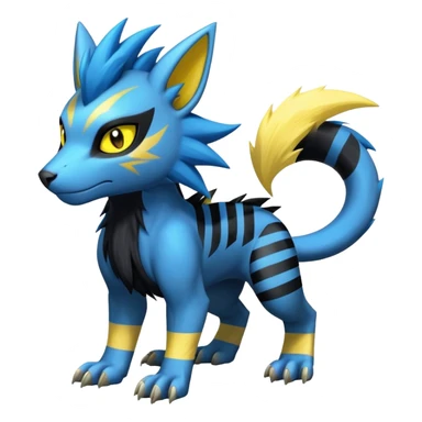 Manectric-Luxray-Draco-Fakémon-hybrid-creature (full body), 4 legs sticker