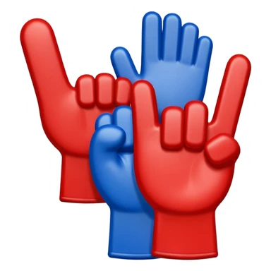 foam finger football blue (#00A3E0) and red (#F9423A) sticker