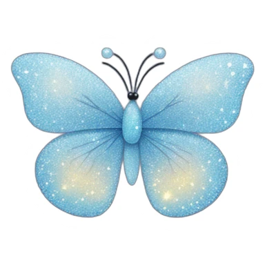 ice glitter butterfly sticker