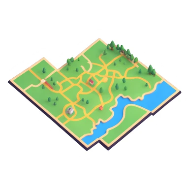 colorful and playful map sticker