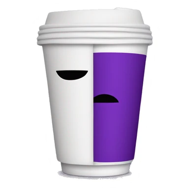 double cup stacked togheter with purple drink and white cu sticker