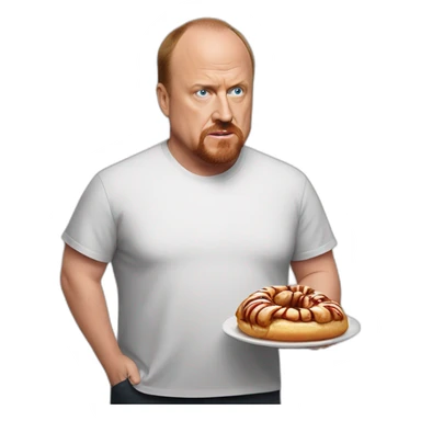 louis ck eating a cinnabon sticker