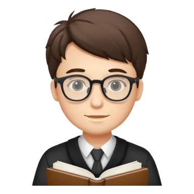 student(men) who is studying English  sticker