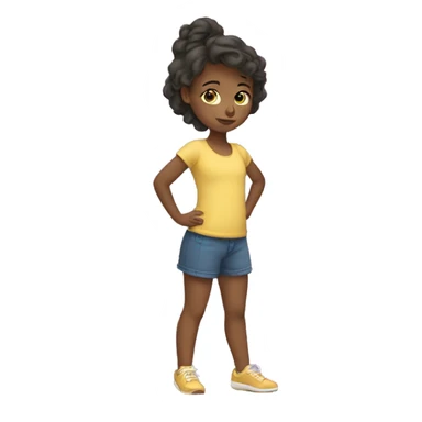 girl doing a low curtsy sticker