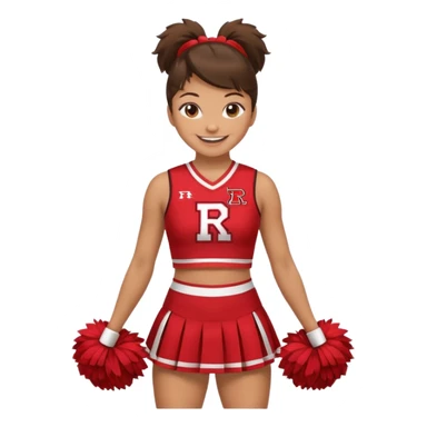 Rutgers full body Cheerleader sticker