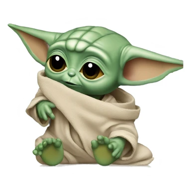 baby yoda holding a microwave sticker
