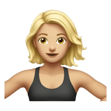 Blonde girl in gym  sticker