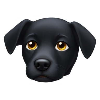 Black dog with pointy ears asleep sticker