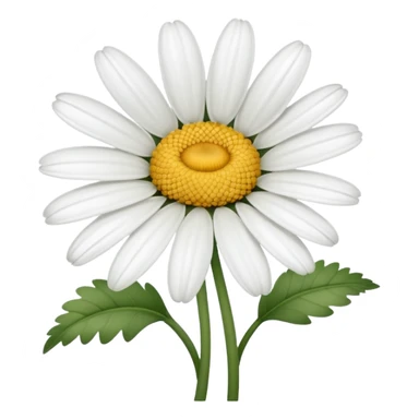 A white flower symbolising daisy flower sticker