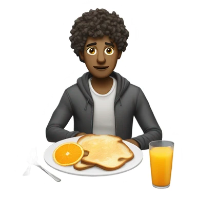 Drunk eating breakfast  sticker