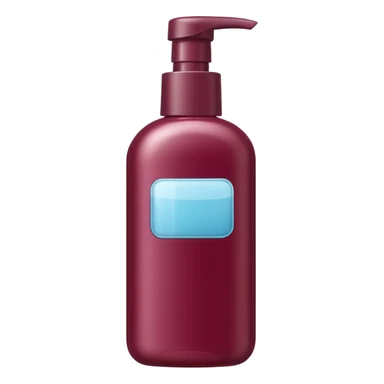 shampoo bottle in burgundy colour sticker