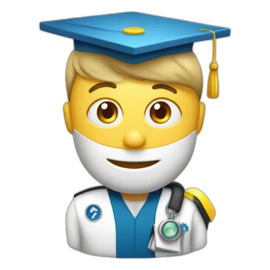 further education in paramedics style with Mortarboard sticker