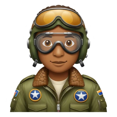crocodile bomber pilot with goggles and a bomber jacket sticker