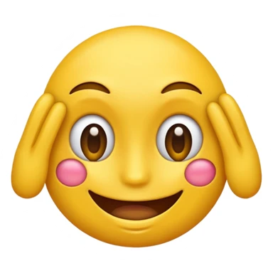 Emoji amarillo mordiéndose la uña (😊+💅) sticker