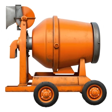 small orange concrete mixer sticker