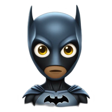 Alien wearing batman suit sticker
