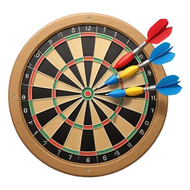 Dartboard with darts sticker