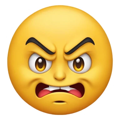 A very randomly angr emoji that looks like it would say "I'm going to tickle your toes" sticker
