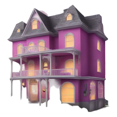 8 story Haunted Barbie manor hotel with attached garage  sticker