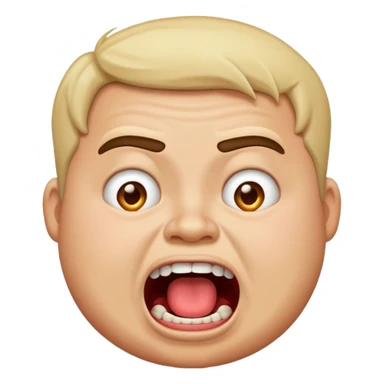 gum tsion emoji very not nice rude shouting ragebaiter fat ugly sticker