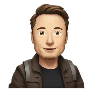 elon musk on a ship sticker