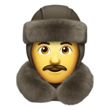 in russian Ushanka sticker